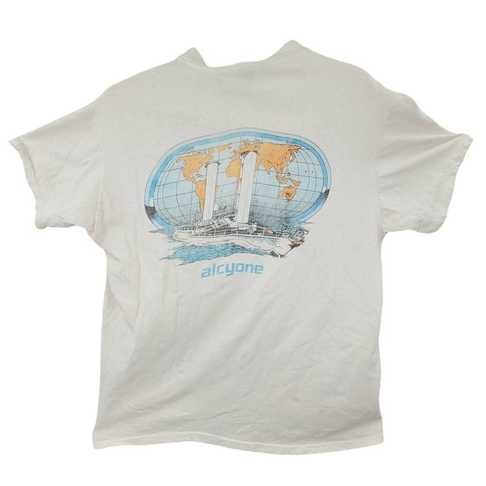 Stedman Jacques Cousteau Marine Biology Graphic Tee Vintage Ocean Explorer
